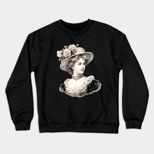 Victorian Era Lady Portrait Crewneck Sweatshirt